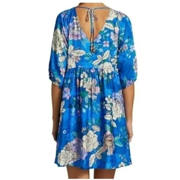 Johnny Was Blue Dove A-line Cover-Up Dress Size M NWT $278 - Picture 2 of 6